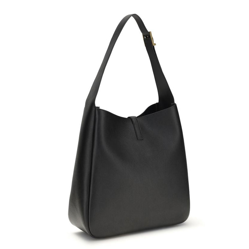 Black Calf Leather Bos Taurus Shoulder Bag Saint Laurent