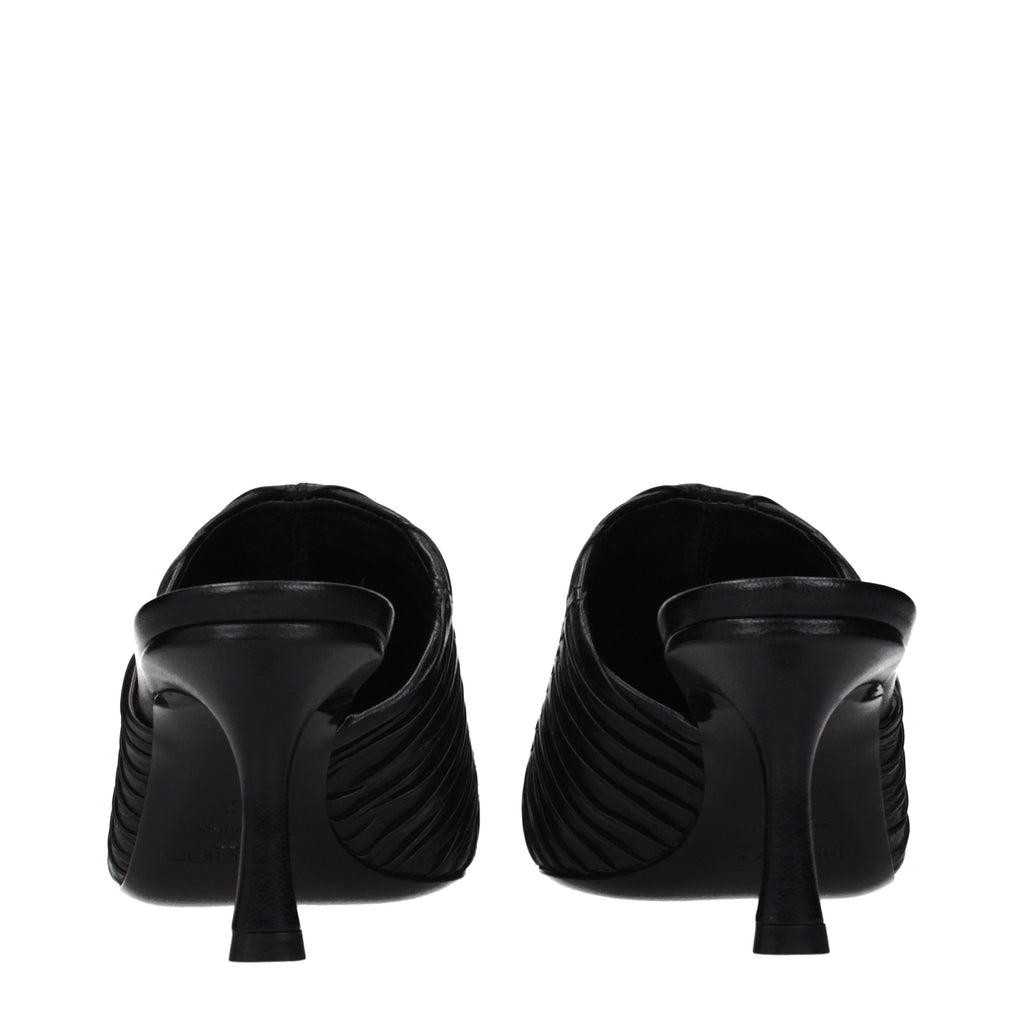 Escarpins à talons moyens en cuir noir Jimmy Choo