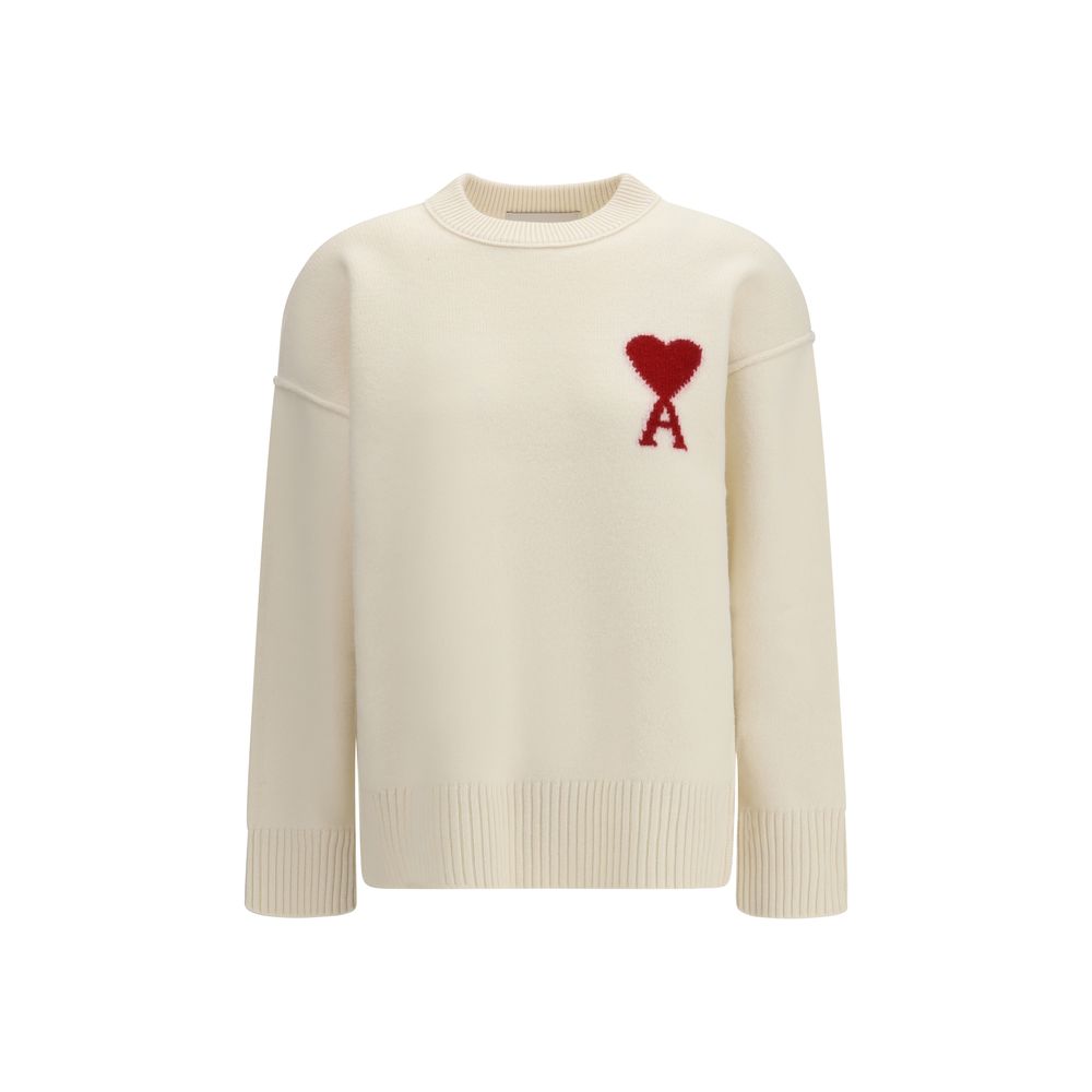 Pull en polaire beige Ami Paris