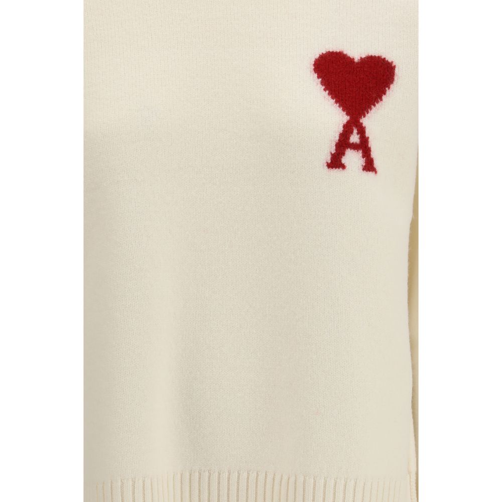 Pull en polaire beige Ami Paris