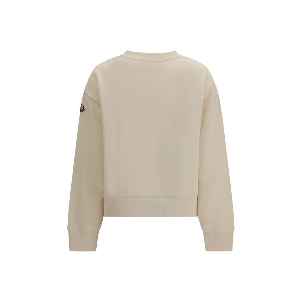 Sweat beige en coton Moncler