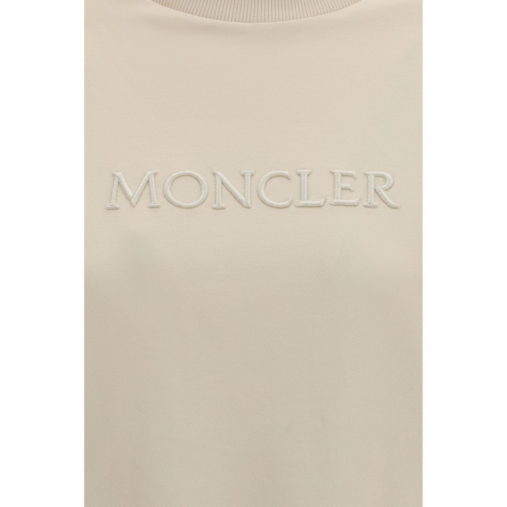Sweat beige en coton Moncler