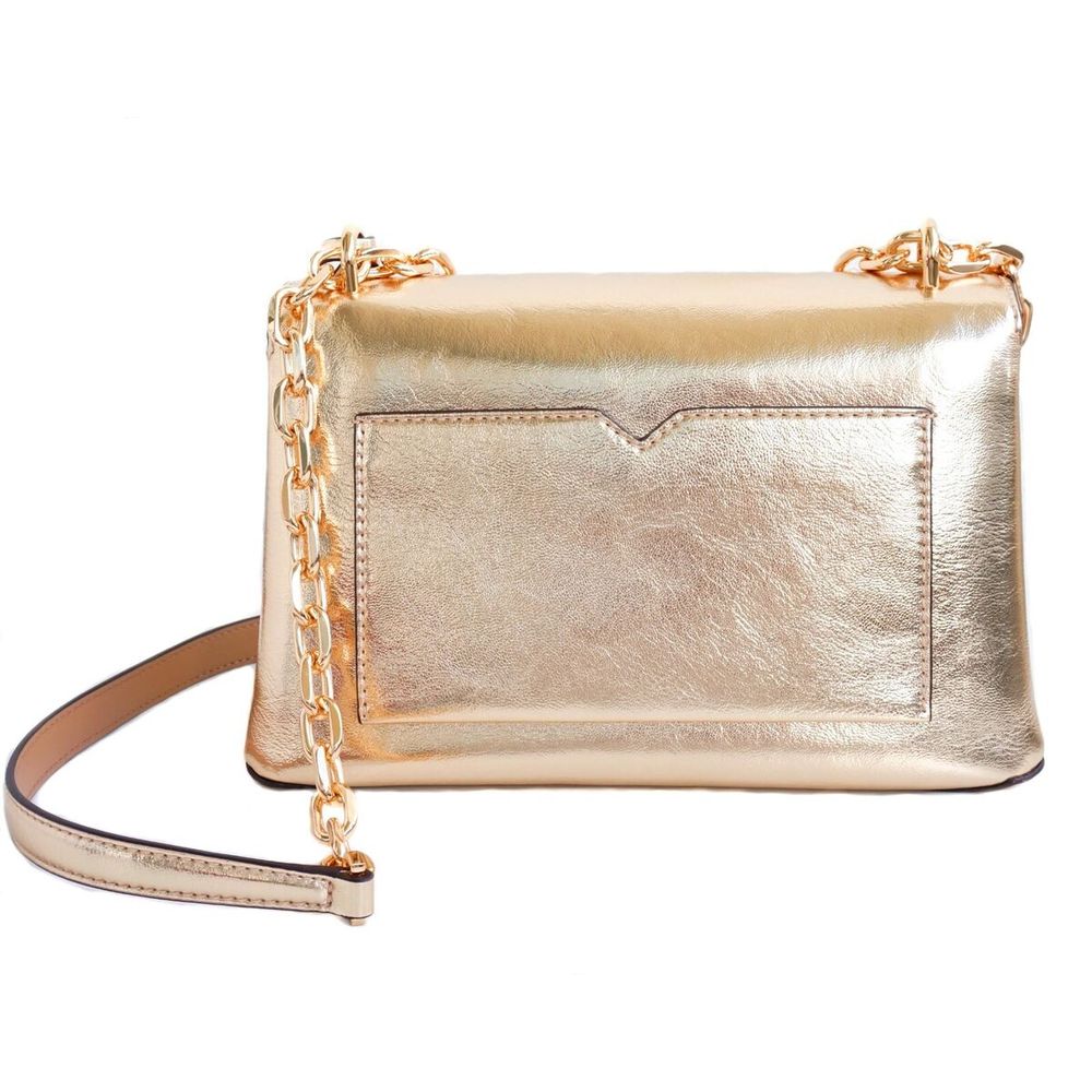 Sac bandoulière en cuir doré Michael Kors
