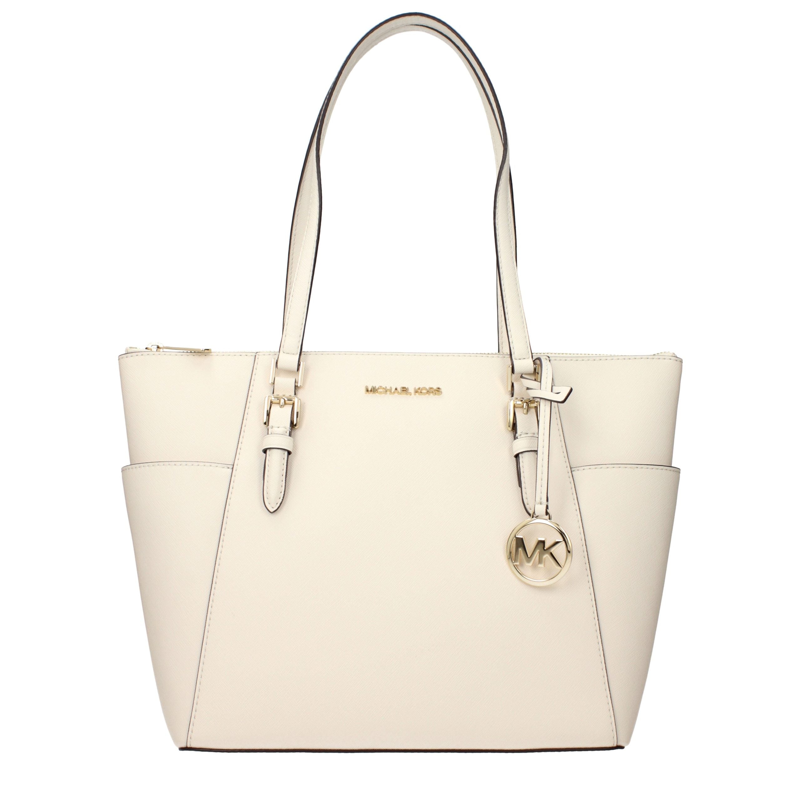 Sac à main en cuir beige Michael Kors
