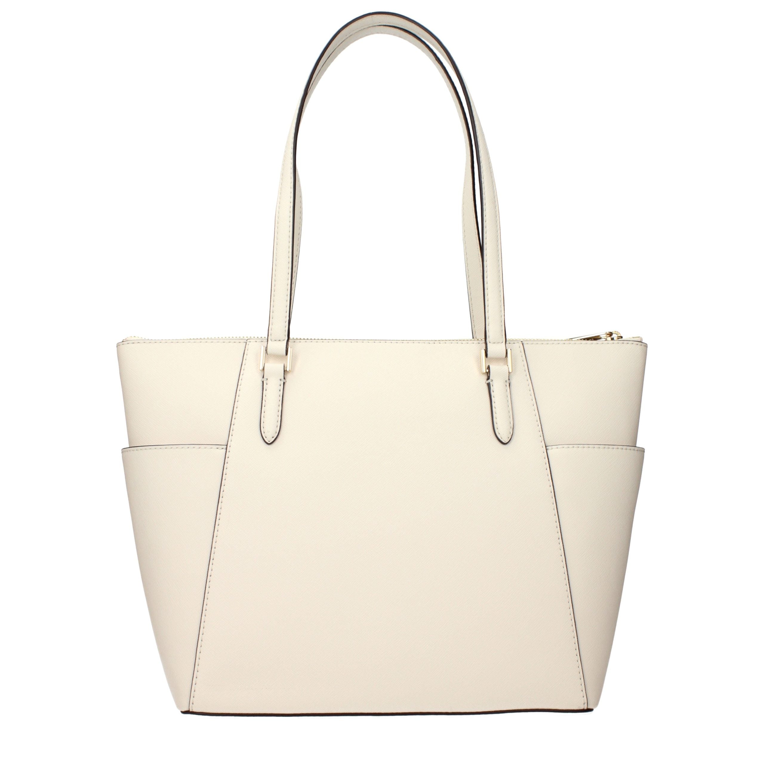 Sac à main en cuir beige Michael Kors