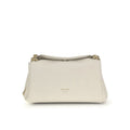 White Calf Leather Bos Taurus Shoulder Bag Prada