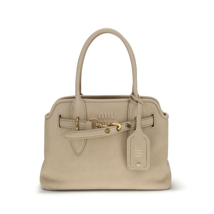 Sac à main Beige Lamb Ovis Aries Miu Miu