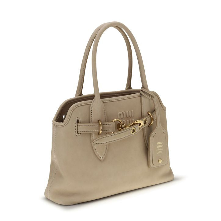 Sac à main Beige Lamb Ovis Aries Miu Miu