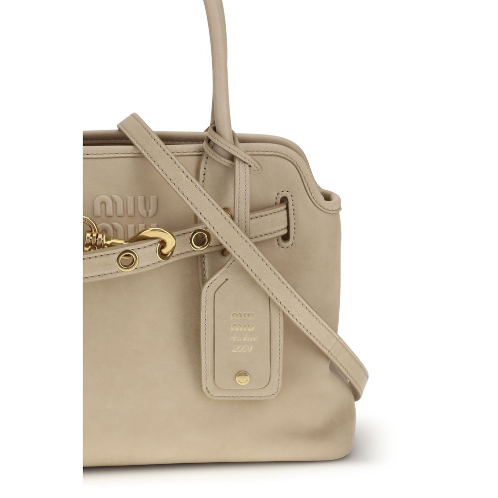 Sac à main Beige Lamb Ovis Aries Miu Miu