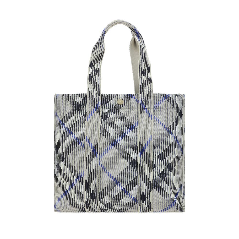 Cabas en tissu gris Burberry