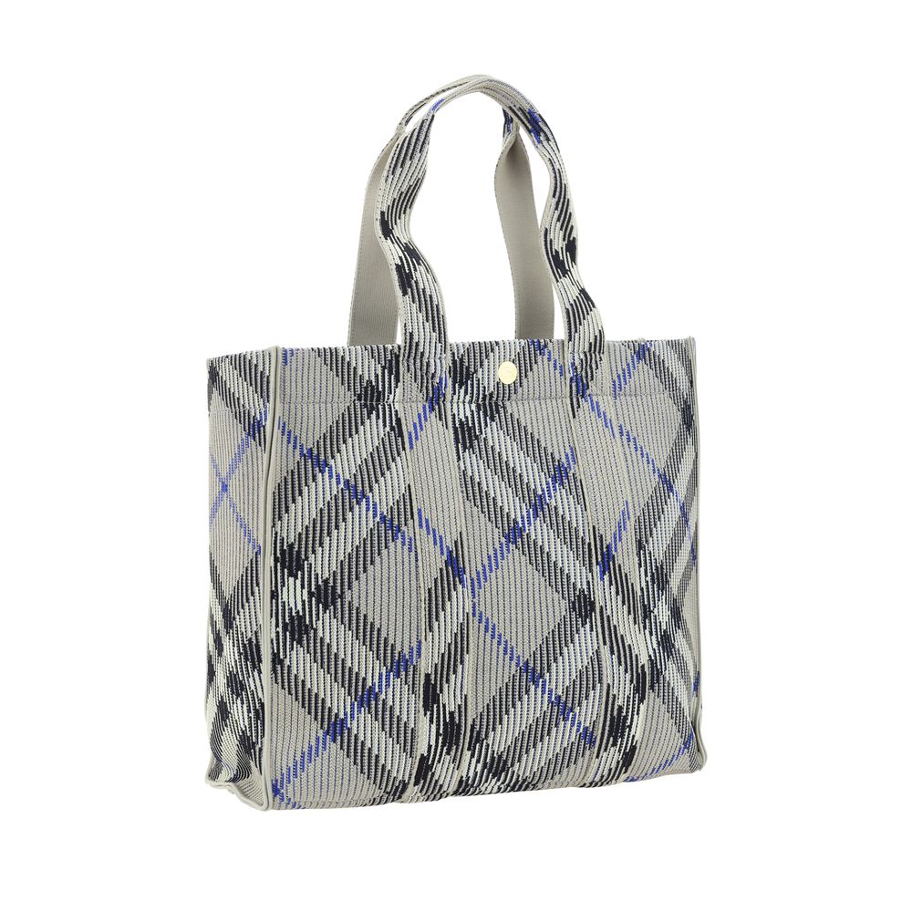Cabas en tissu gris Burberry
