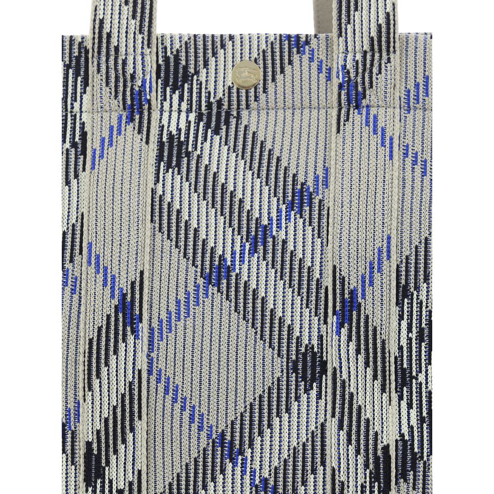 Cabas en tissu gris Burberry
