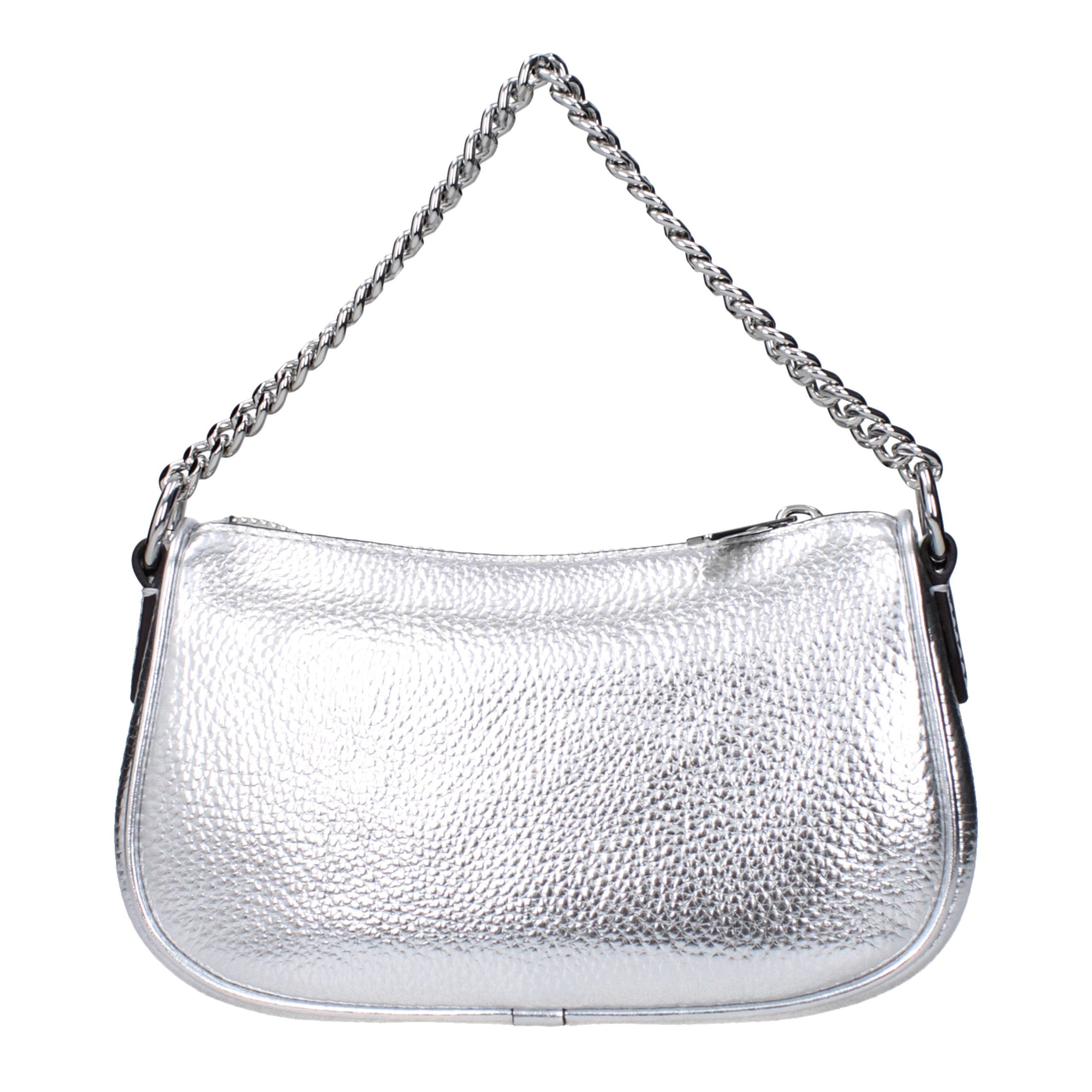 Sac bandoulière en cuir gris Michael Kors
