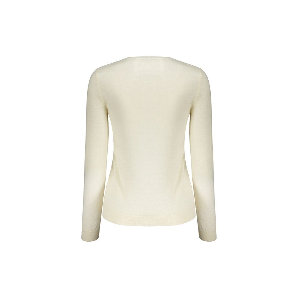 Sweat manche longue beige en laine Valentino