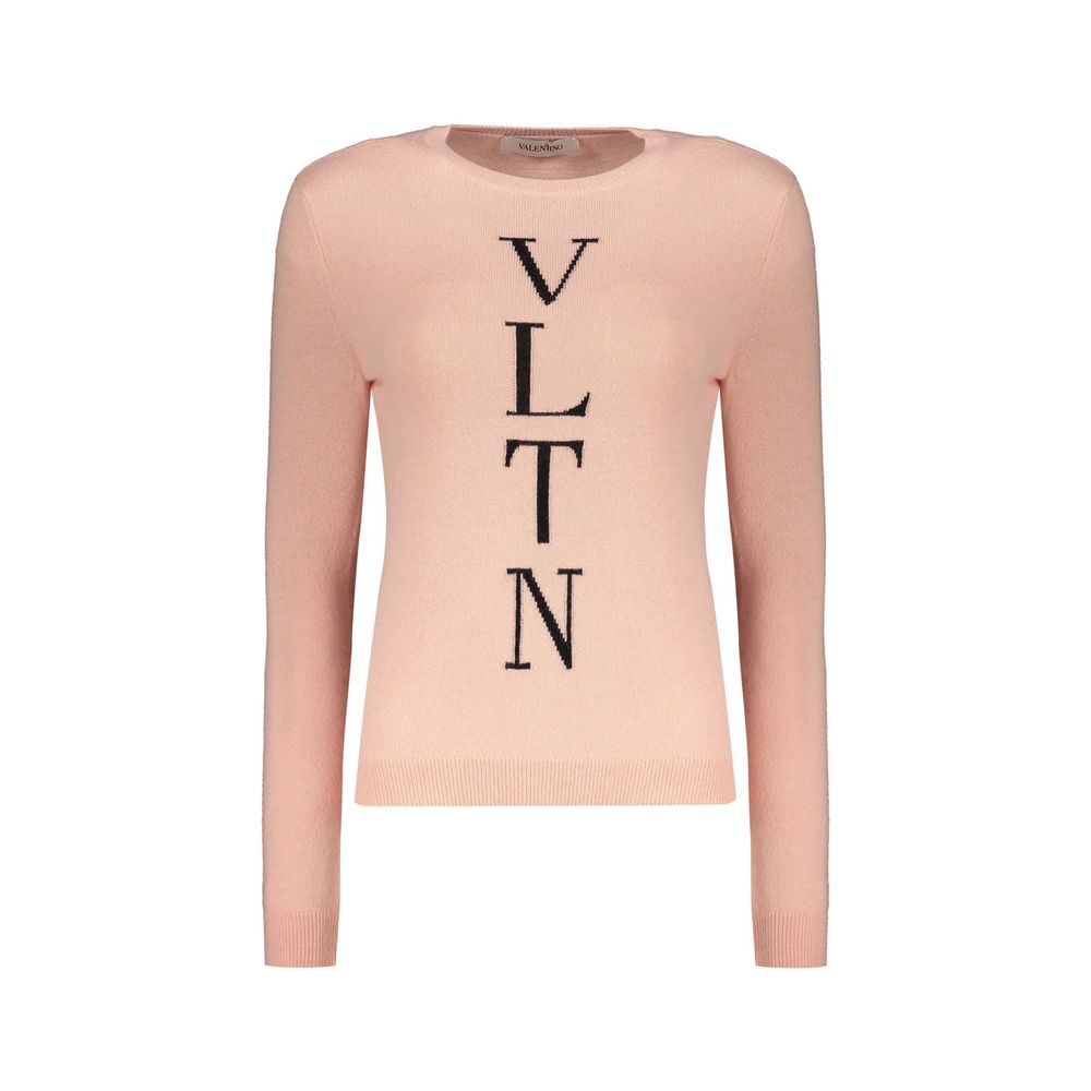Sweat manche longue rose en angora Valentino