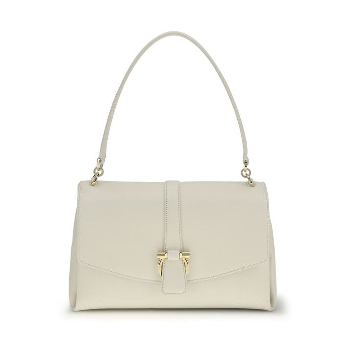 Sac bandoulière Bos Taurus en cuir de veau blanc Ferragamo