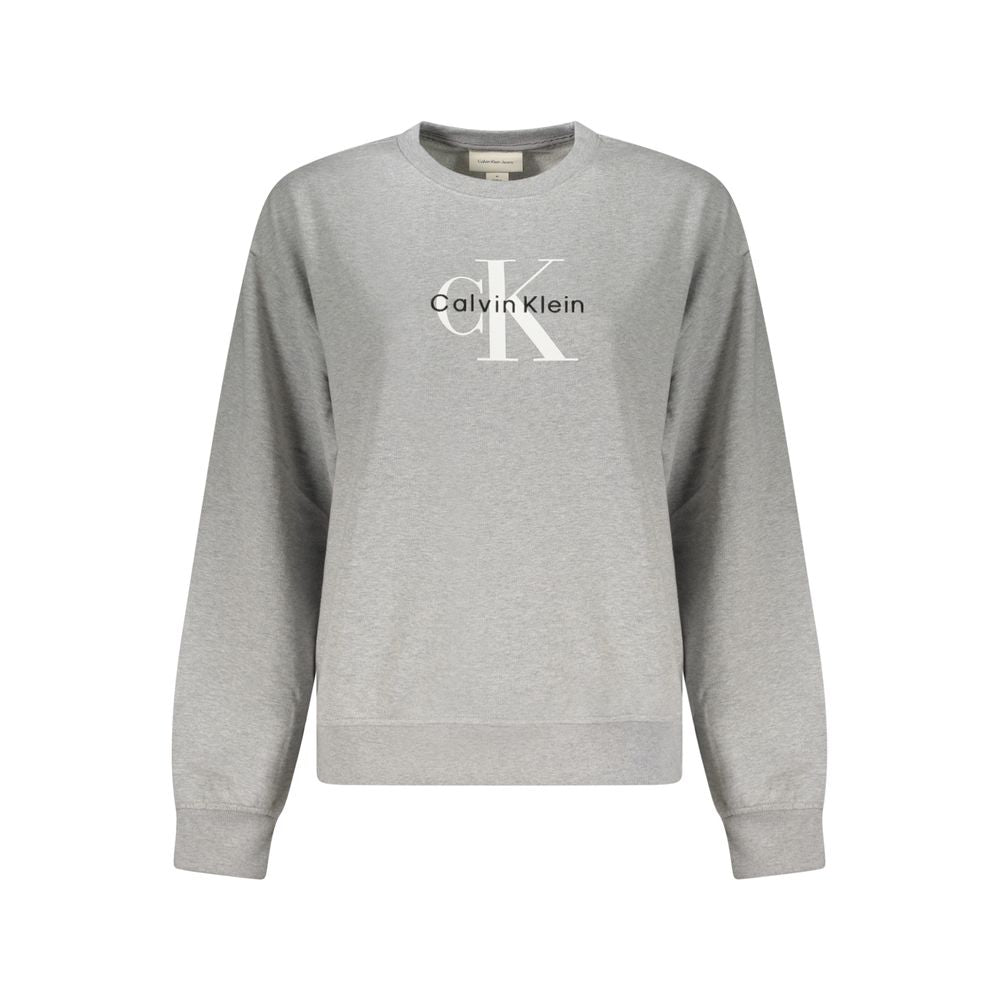 Sweat gris en coton Calvin Klein