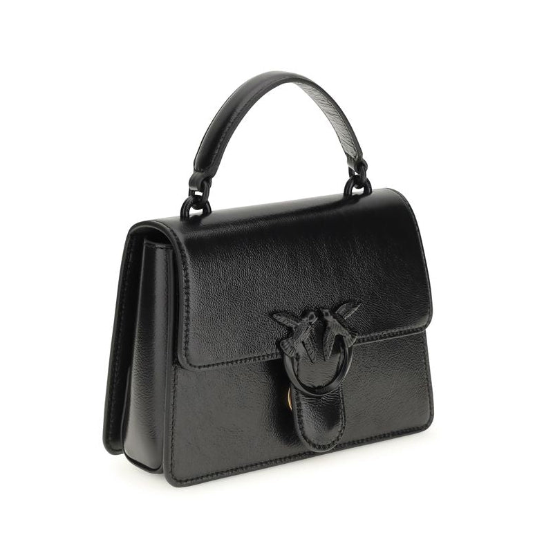 Sac à main en cuir de chèvre noir Pinko