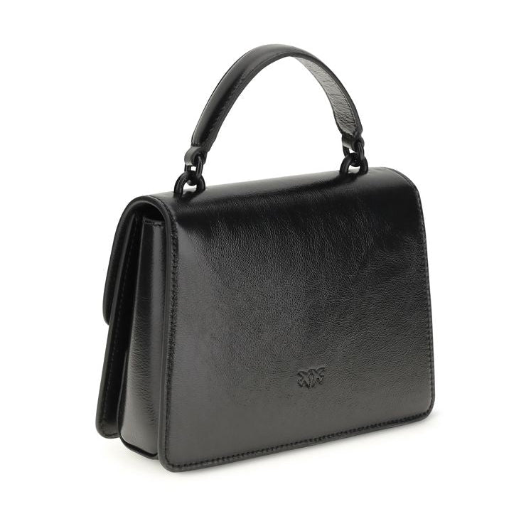 Sac à main en cuir de chèvre noir Pinko