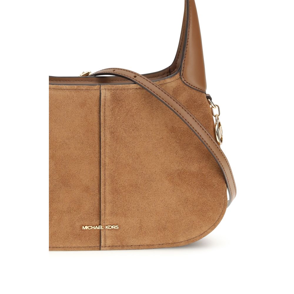 Sac bandoulière Bos Taurus en cuir de veau beige Michael Kors