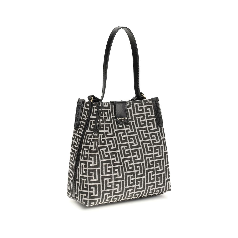 Sac seau en coton noir Balmain