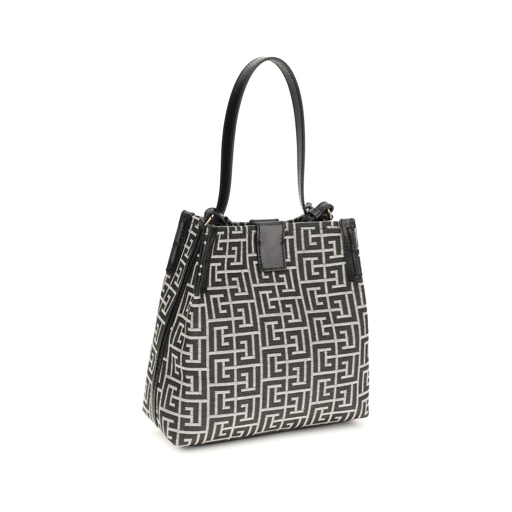 Sac seau en coton noir Balmain