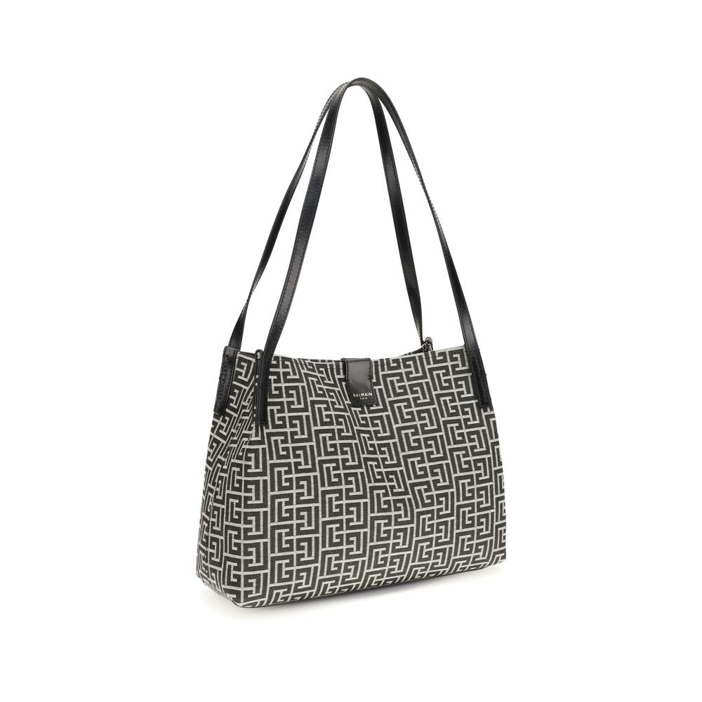 Cabas en coton noir Balmain