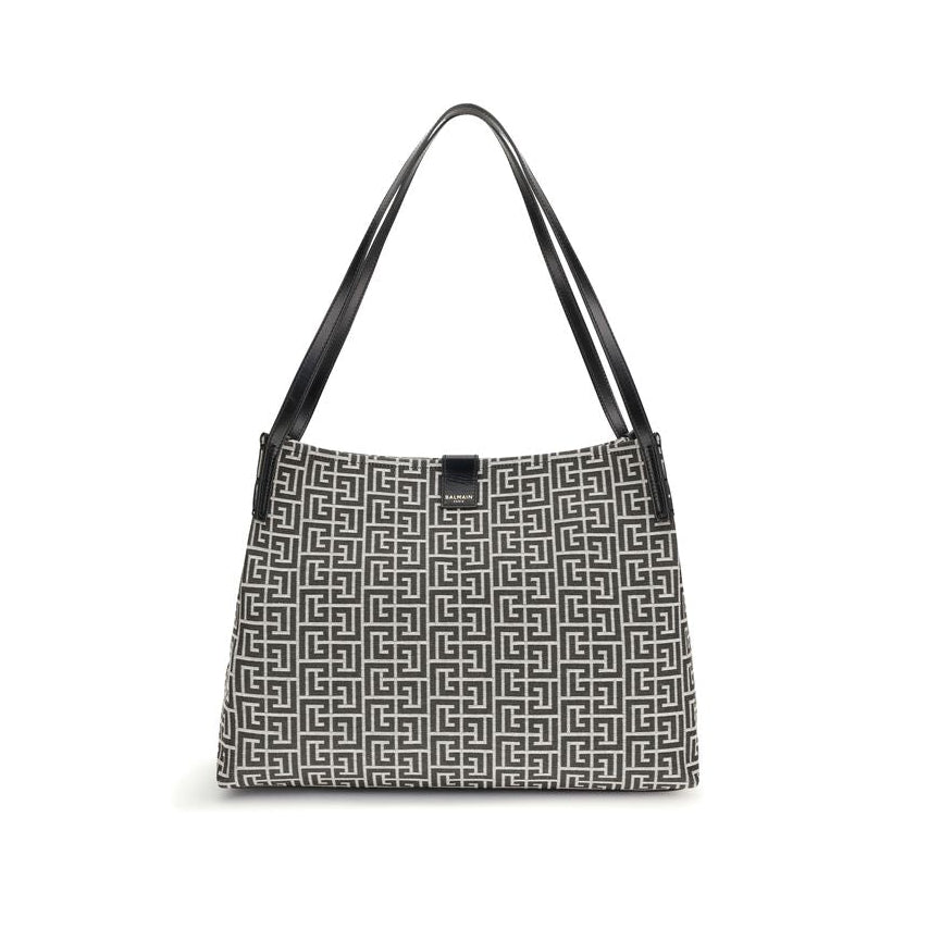 Black cotton Balmain tote bag