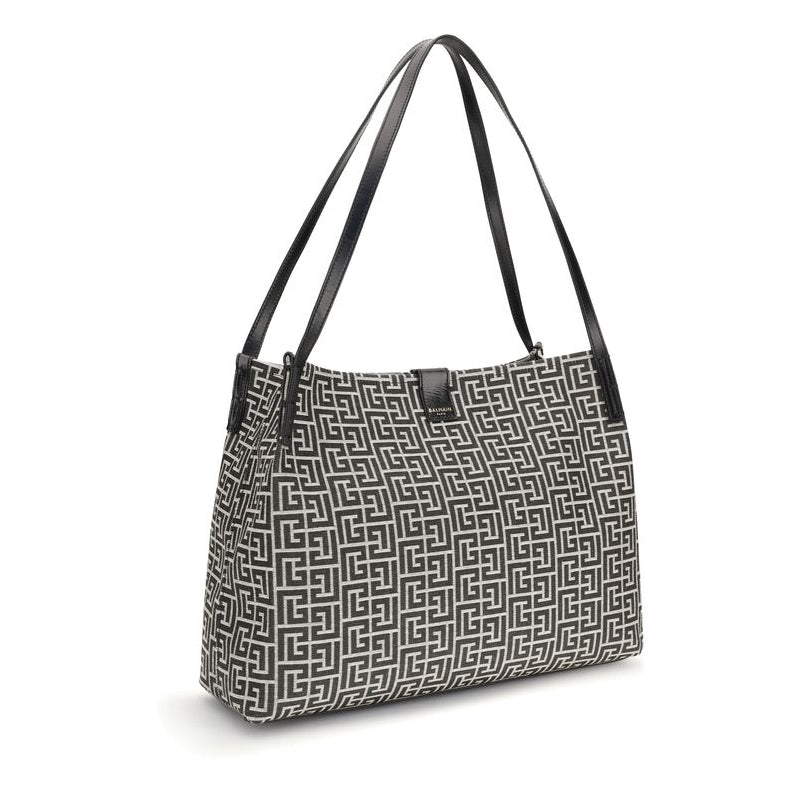 Black cotton Balmain tote bag