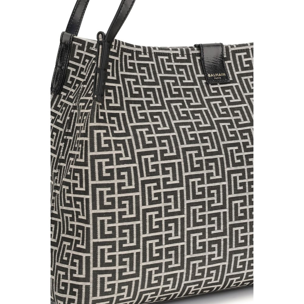 Black cotton Balmain tote bag