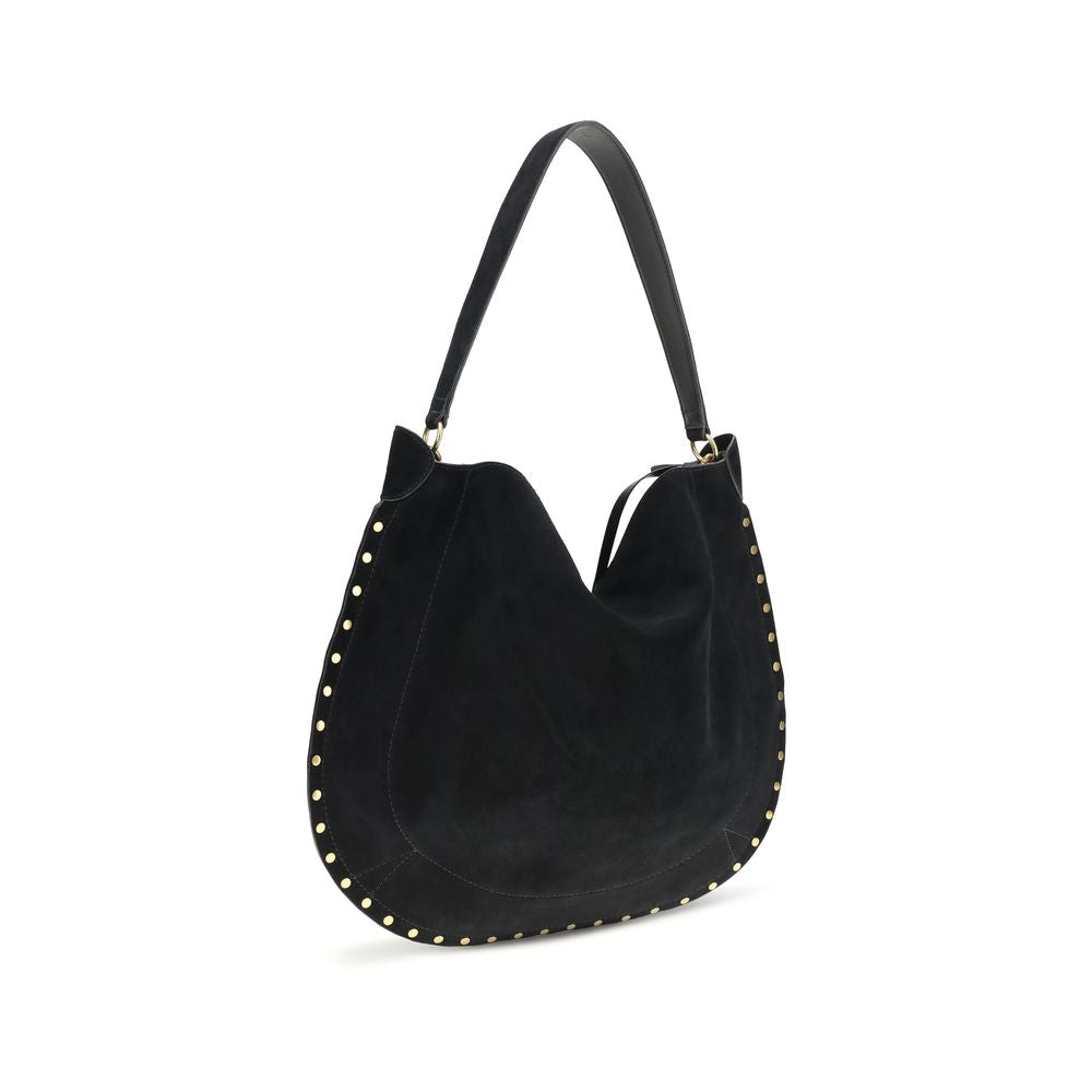 Sac bandoulière Bos Taurus en cuir de veau noir Isabel Marant
