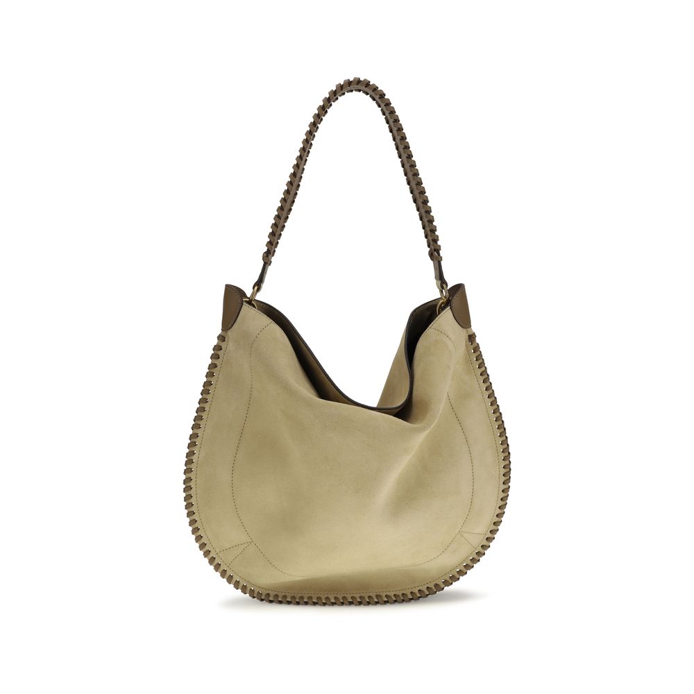 Sac bandoulière Bos Taurus en cuir de veau beige Isabel Marant