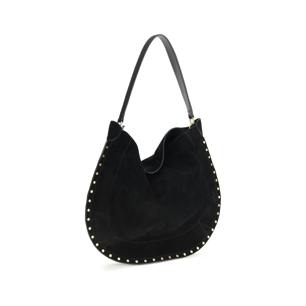 Sac bandoulière Bos Taurus en cuir de veau noir Isabel Marant