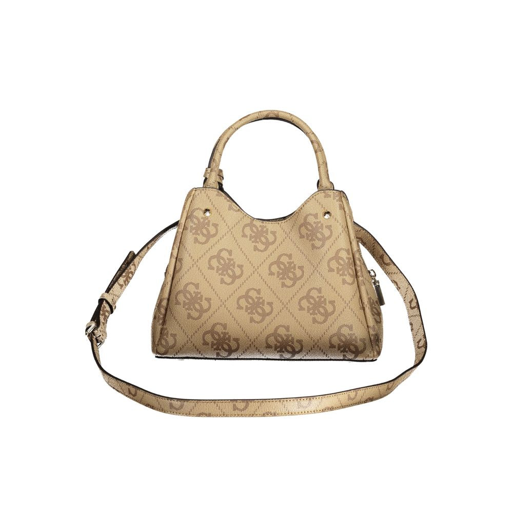 Sac à main en polyuréthane beige Guess