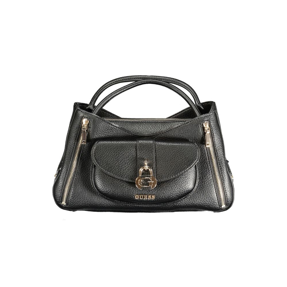 Sac à main en polyuréthane noir Guess