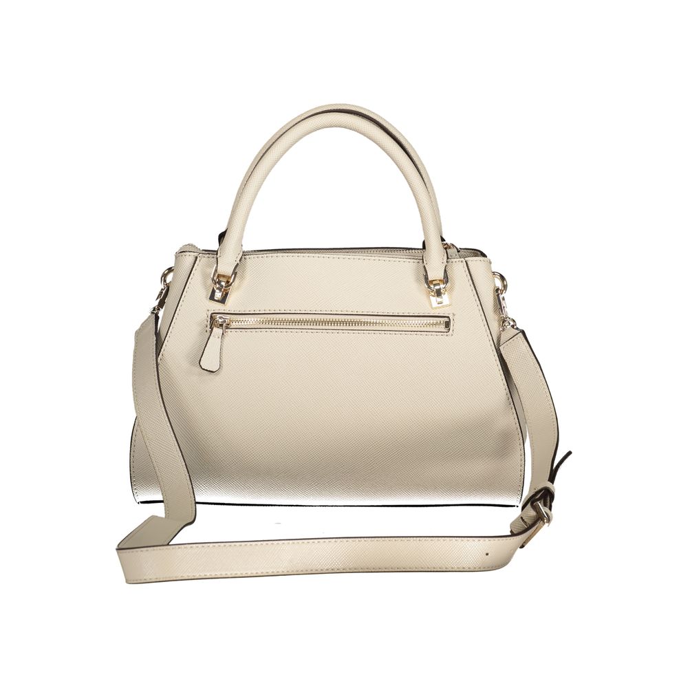 Sac à main en polyuréthane beige Guess