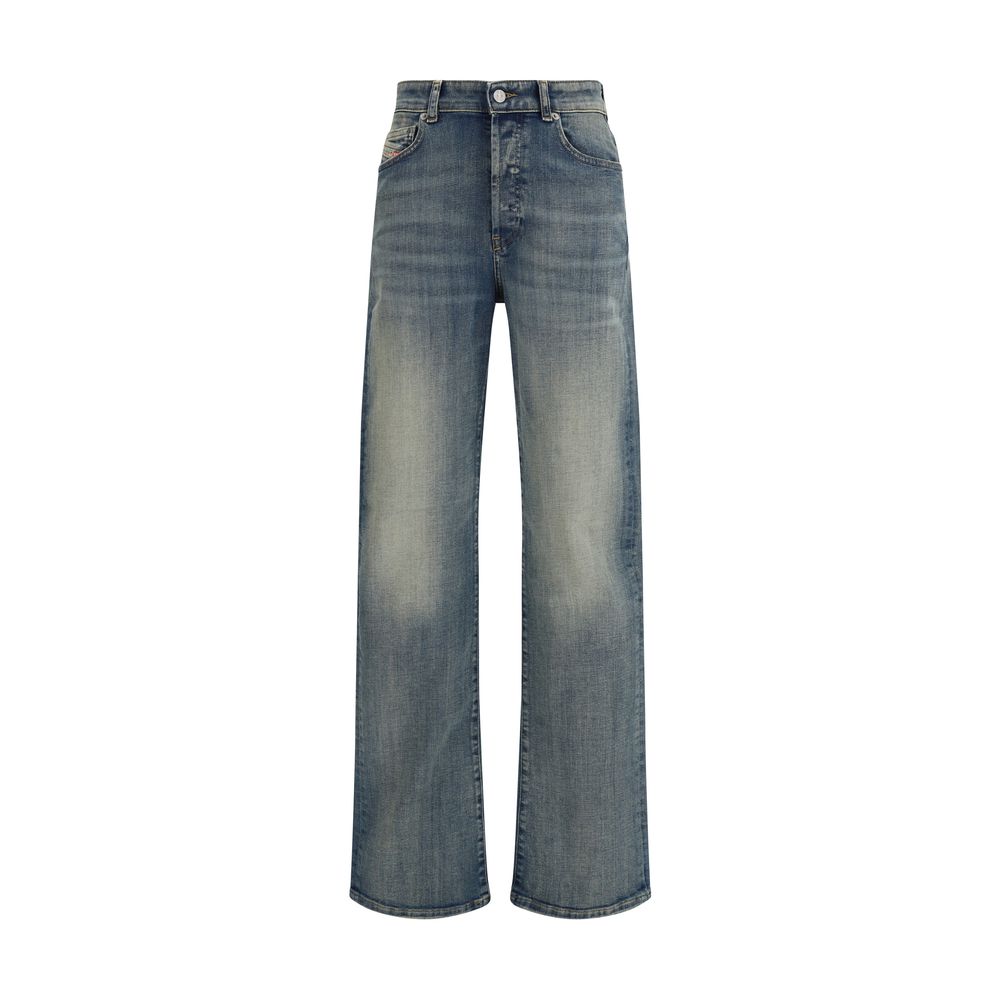 Jean droit en coton bleu Diesel