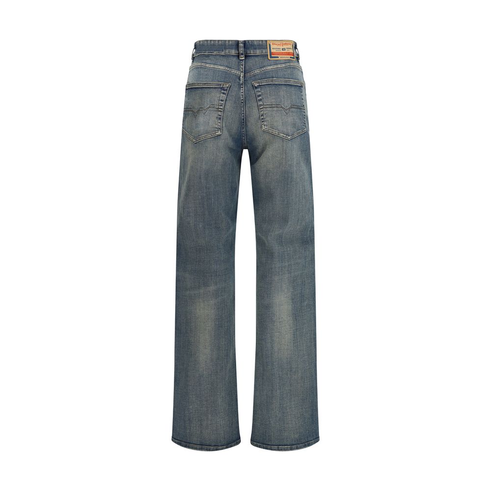 Jean droit en coton bleu Diesel