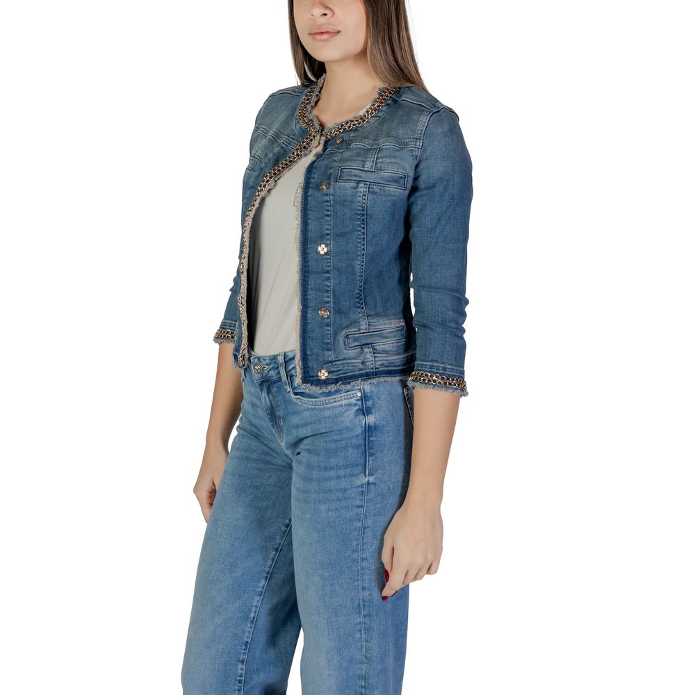 veste en jean bleu clair en coton Liu Jo