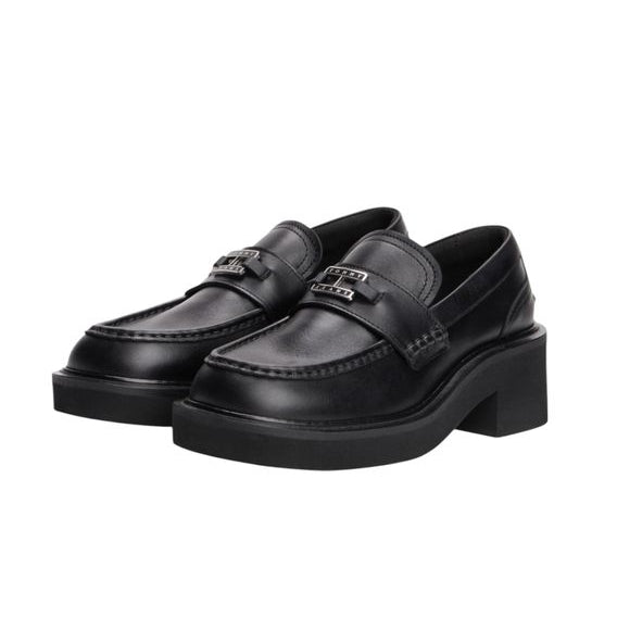 Mocassins en cuir noir Tommy Hilfiger