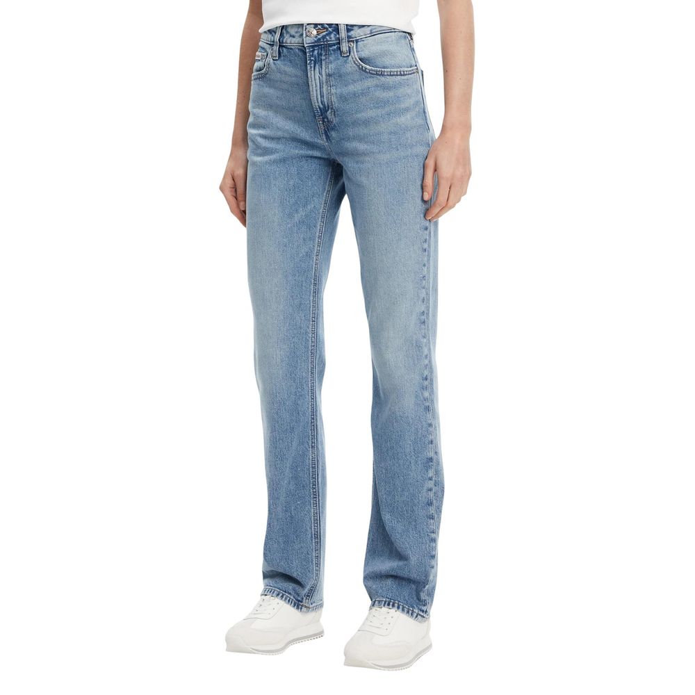 Jean mom straight bleu en coton Calvin Klein