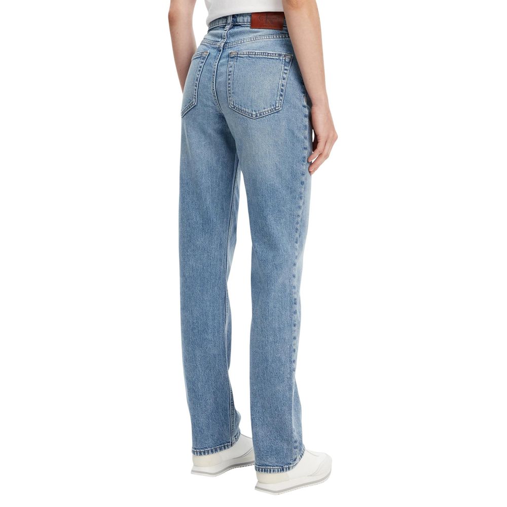 Jean mom straight bleu en coton Calvin Klein