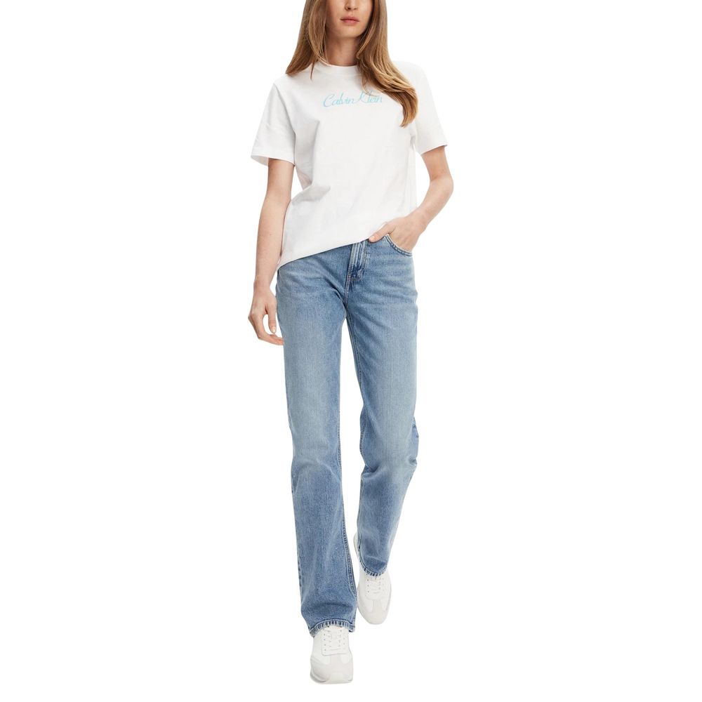 Jean mom straight bleu en coton Calvin Klein