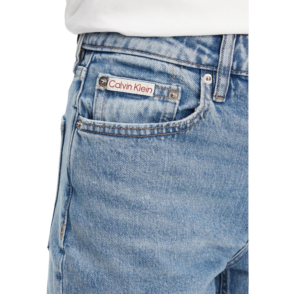 Jean mom straight bleu en coton Calvin Klein