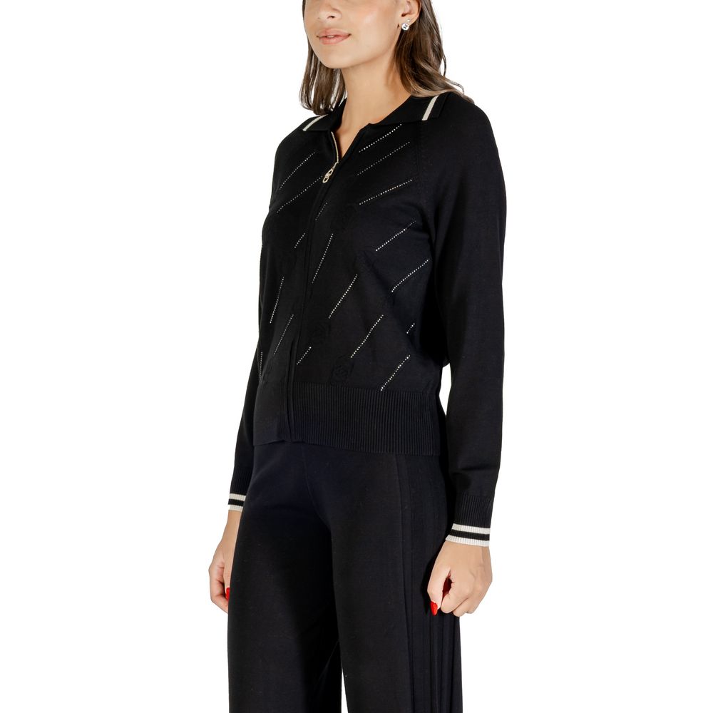 Gilet en viscose noir et blanc Liu-Jo