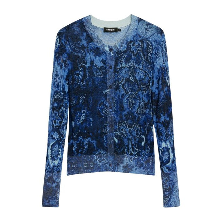 Gilet bleu en viscose Desigual
