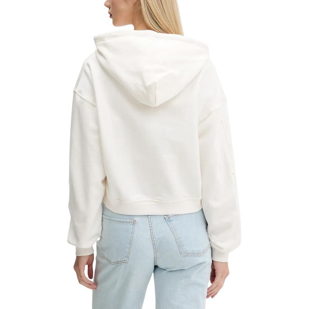 Sweat à capuche crème en coton Tommy Hilfiger