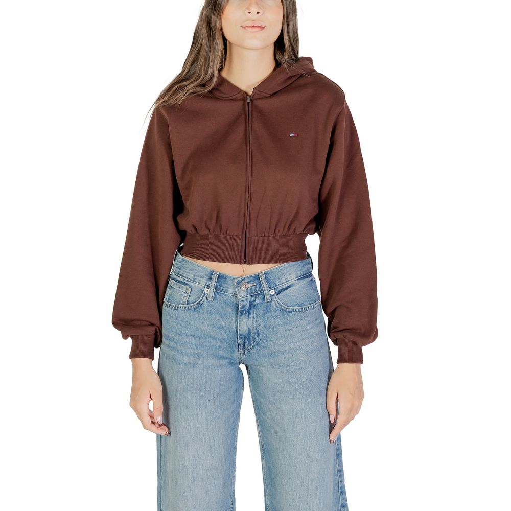 Sweat à capuche marron en coton Tommy Hilfiger