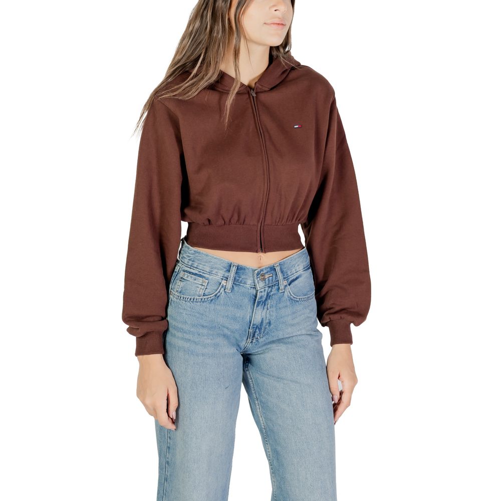 Sweat à capuche marron en coton Tommy Hilfiger