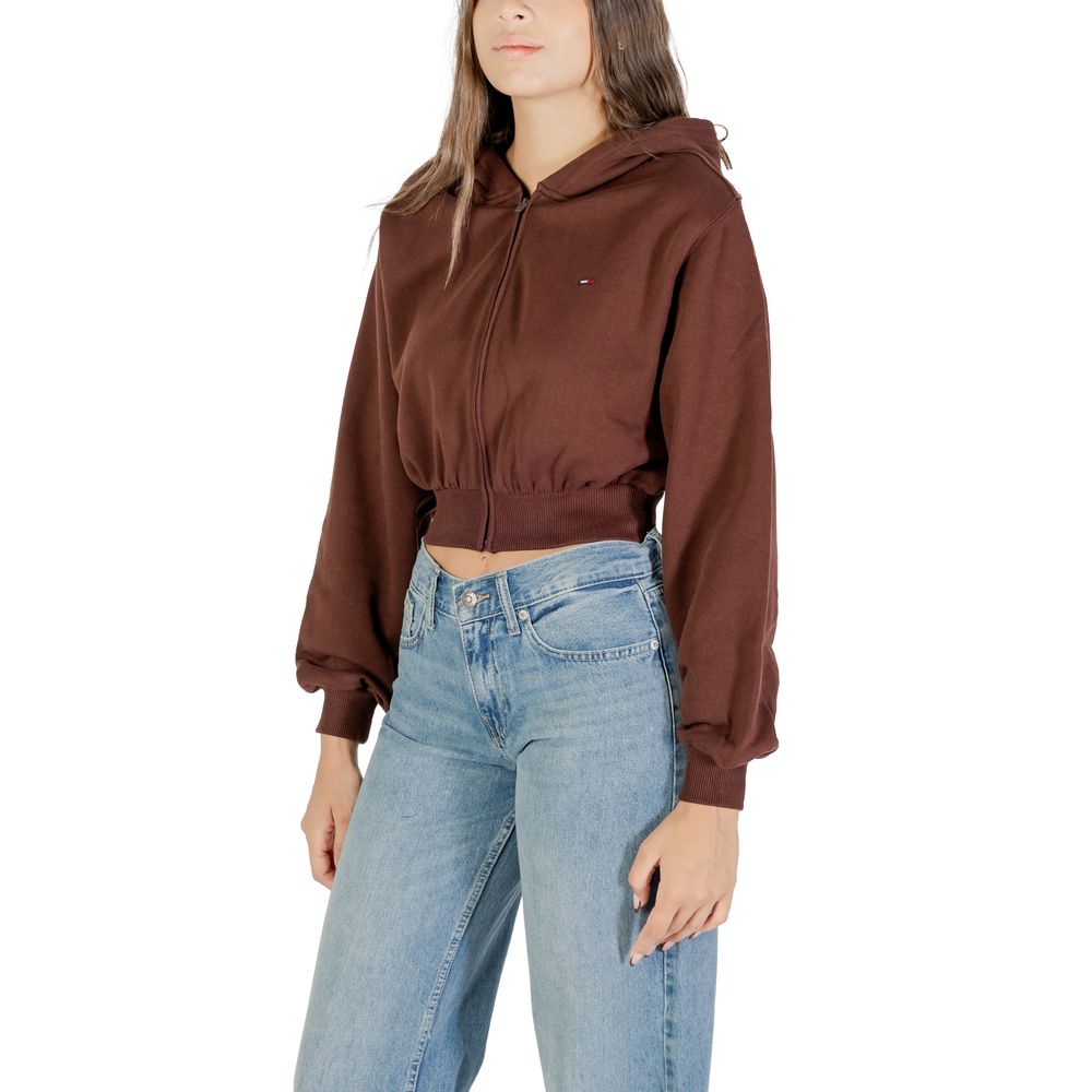 Sweat à capuche marron en coton Tommy Hilfiger